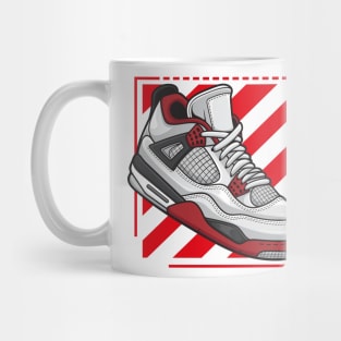 AJ 4 Retro Fire Red Sneaker Mug